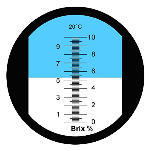 0-10% Brix Refractometer with ATC Low-Concentrated Sugar Content Solutions Accuracy 0.1% Maple Sap Cutting Liquid CNC Maple Syrup Makers Tea
