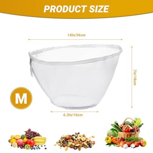 Nut Milk Bag, 5 Pack, Bowl-Shaped Reusable Fine Mesh Nylon Cheese Cloths Bags for Straining Almond/Oat/Soy Milk, Tea, Yogurt, Juice, Dumpling Fillings, Coffee, Flour (Medium) - size: Medium