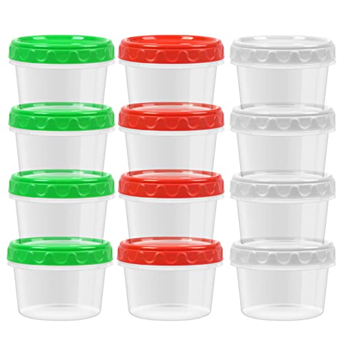 EONJOE 8oz Small Plastic Freezer Food Containers with Lids, 1 Cup, 12pcs | Airtight & BPA-free for fresh food. Dishwasher/freezer safe, perfect for daily meal prep, portion control,snacks on-the-go. - size: 8oz