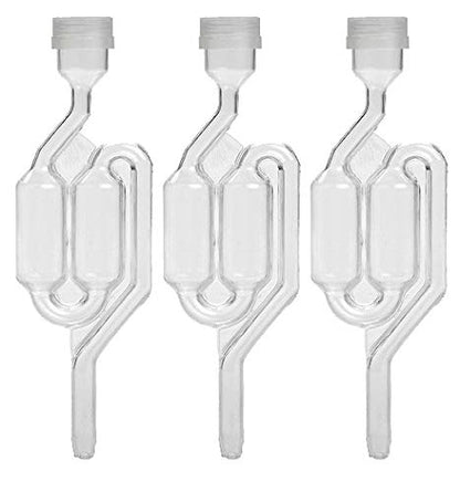 Home Brew Ohio Twin Bubble Airlock Set of 3