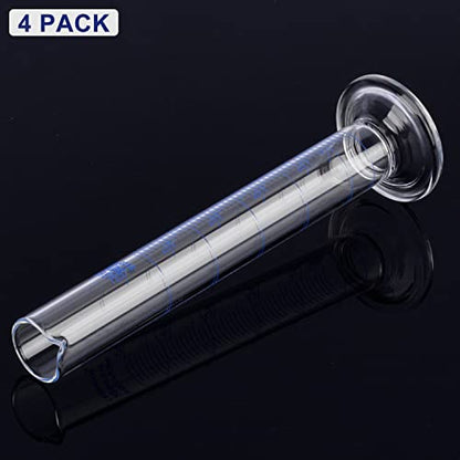 Labasics 4-Pack Borosilicate Glass 50 ml Heavy Wall Graduated Cylinder Measuring Cylinder - size: 50 ml