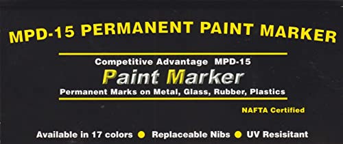 Enamel Paint Markers - MPD-15 MEDIUM - Mineral Tones - Permanent, Waterproof, Quick-drying (Mineral Tones | Black, Silver, Gold, Tan) - color: Mineral Tones | Black, Silver, Gold, Tan