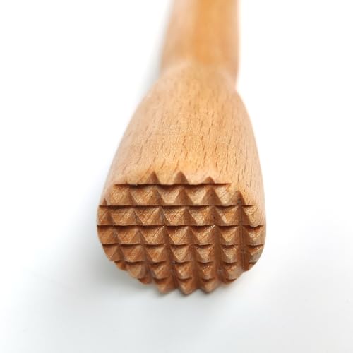 8.25inch Medium Diameter Wood Stomper Pusher for Meat Grinder Mincer (Wood Pusher)