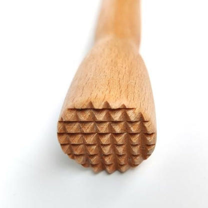 8.25inch Medium Diameter Wood Stomper Pusher for Meat Grinder Mincer (Wood Pusher)