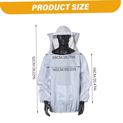 Beekeeping Suit, Practical Portable Lightweight Bee Keeping Suit Breathable Bee Jacket with Veil Hat for Men & Women Keeper for Men Beekeeping