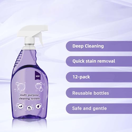 Clean Spray Cleaner for Ovens, Spray Oven Cleaner, Multi-Surface Cleaners with Concentrated Cleaning Tablets, Multi Purpose Cleaning for Ovens, for Kitchen,Bathroom (1 Bottle+12 Pcs)