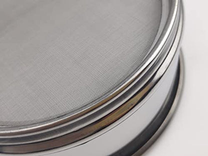 LABALPHA 200 Mesh Lab Sieves, Test Sieve #200 Mesh, 4'' Diameter, 304 Stainless Steel Wire Cloth (0.075mm) - size: 200 mesh (0.075mm)