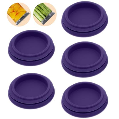 Wide Mouth Mason Jar Lids - Large Mouth Canning Lids Fit for All Wide Mouth Mason Jars,Food Grade Silicone Mason Jar Caps,Dishwasher Safe,Leak Proof Reusable Lids,5 Pack - color: Violet-5 Pack