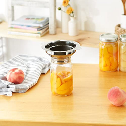 RSVP International Endurance Canning Collection Non-Reactive 18/8 Stainless Steel, Dishwasher Safe, Funnel, Wide Mouth, 2-3/4" - size: Funnel, Wide Mouth, 2-3/4"