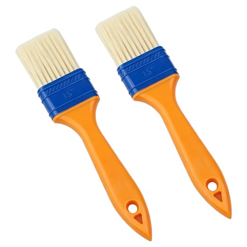 2-Pack Professional Pastry Brush for Kitchen & Grilling, High-Performance Basting Brush Set for Even Coating, Heat-Resistant Oil & Butter Brush for Baking, Seamless Glazing Tools for Meat, Bread