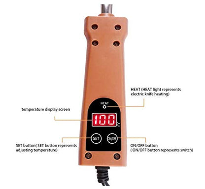 Electric Honey Uncapping Knife with Temperature Control Switch Beekeeping Knife and Temperature Display Beekeeping Cutter for Beekeeper Honey Extractor Knife (Temperature Control) - color: Temperature control