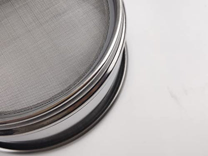 LABALPHA 60 Mesh Lab Sieves, Test Sieve #60 Mesh, 4'' Diameter, 304 Stainless Steel Wire Cloth (0.3mm) - size: 60 mesh (0.3mm)
