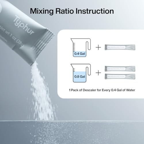 Typhur Ice Maker Cleaner and Descaler, 12 Packs Pure Citric Acid Powder, Universal Descaling Solution Nickel Safe for Countertop Ice Machines, Also Compatible with Coffee Makers and Kettles - size: 12-Pack