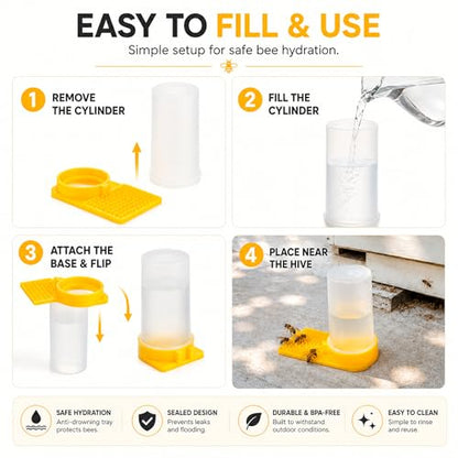 Sunvara Bee Feeder Bee Watering Station 2 Pack
