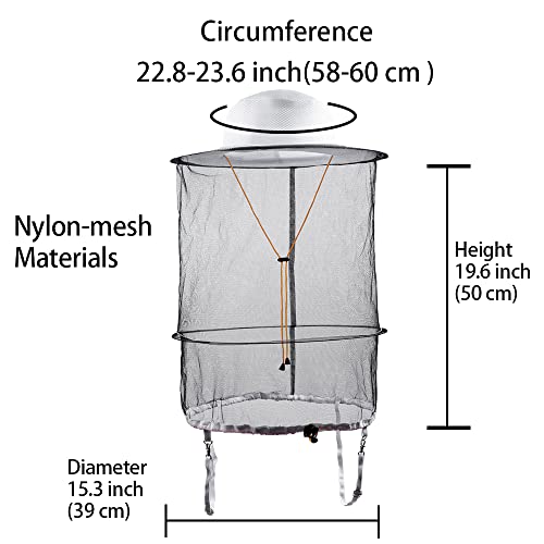2 In 1 Beekeeping Beekeeper Protection Gloves and Bee Veil Hat Mosquito Mesh Cap for Men Women - color: White Hat + XL Gloves