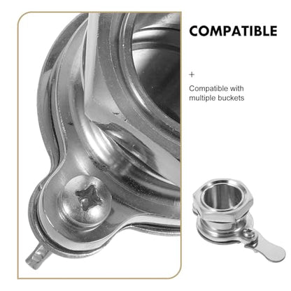 Toyvian Stainless Steel Honey Extractor Spout Bee Hive Gate Valve for Beekeeping Supplies Honey Bucket Accessory Sturdy Silver Tap for Harvesting