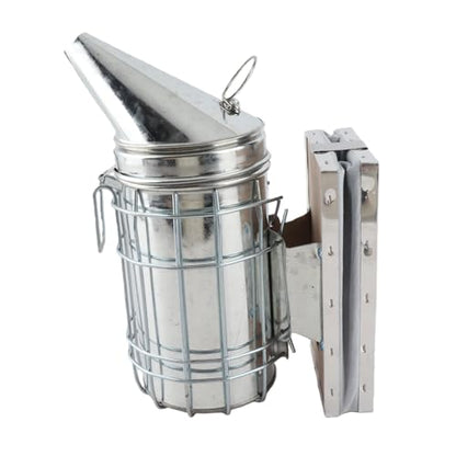 Bee Hive Smoker with Heat, Stainless Steel Beekeeping Equipment, Protective Smoker Can for Hive Maintenance and Calming Bees