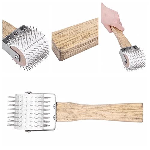 ZJchao Beekeeper Uncapping Roller Tool – Stainless Steel Needle Roller for Efficient Honey Extraction, Compatible with Standard Beekeeping Frames