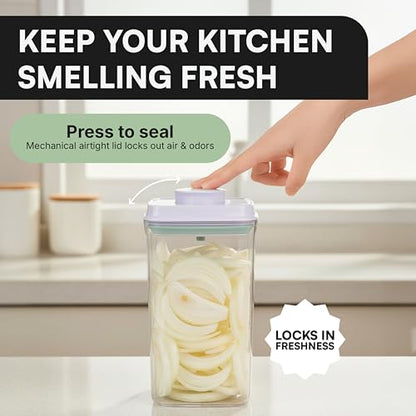 Bop Top Airtight Food Storage Containers with Lid 8 Cups / 67 oz | Kitchen Canister Sets | Air Tight Pantry Container | Pop Top Dry Food Storage Containers for Snacks, Sugar, Flour, Baking, Pasta - color: 67 oz