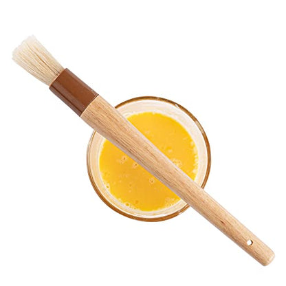 Restaurantware-Pastry Tek 1 Boar Bristles Pastry Brush, 11.8 Inches Buttering Tool – Hardwood Handle, Built-In Hanging Hole, Wood Basting Applicator, Sturdy Ferrule, For Glazing And Basting - size: 12"