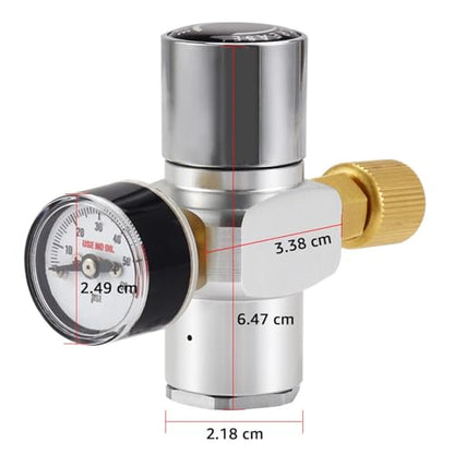 Home Brew Equipment Kegging Tools 0-60PSI CO2 Regulator Portable Mini Keg CO2 Charger 7/16" Regulated for Home Brewing