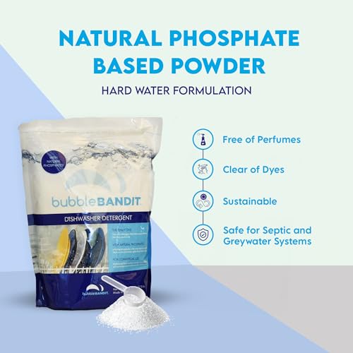Dishwasher Powder Detergent with Phosphate. The Best Dishwasher Detergent for Spotless Dishes in Hard Water! ALL-IN-ONE (Soak, Wash & Rinse). (Pack of 1)… - size: 60 Ounce (Pack of 1)