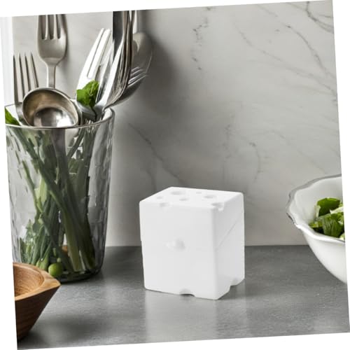 Sewroro Cheese Storage Box with Flip Lid 1pcs White Abs Plastic Airtight Cheese Container for Refrigerator Fresh-keeping