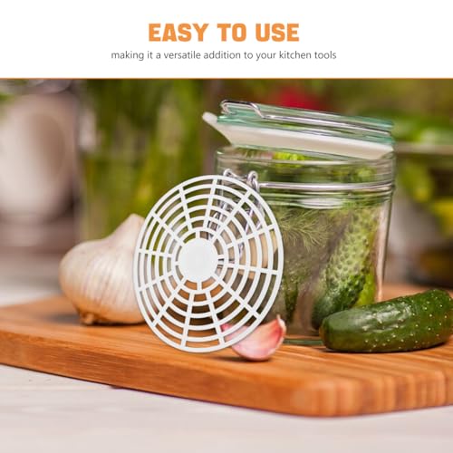 5-Pack Vegetable Pickling Press Tool for Wide Mouth Jars Reusable Fermenting Mesh Pickle Jar Plate Fermentation Accessory for Effective Flavor Extraction at Home