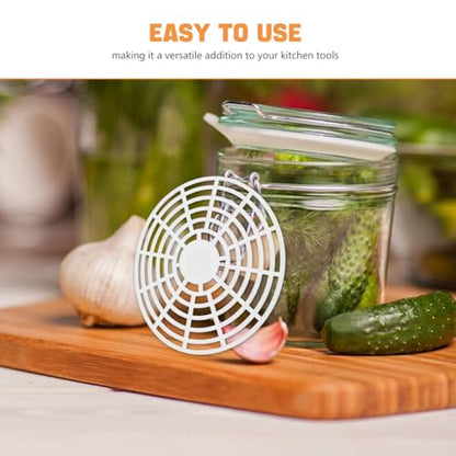 5-Pack Vegetable Pickling Press Tool for Wide Mouth Jars Reusable Fermenting Mesh Pickle Jar Plate Fermentation Accessory for Effective Flavor Extraction at Home