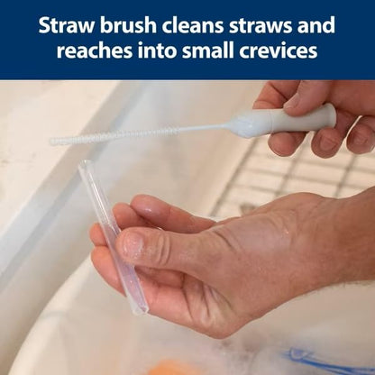 Dr. Brown's Electric Silicone Brush Set | Spinning Handle, 3 Brushes to Clean Baby Bottles, Spouts, Nipples, and Straws, BPA-Free