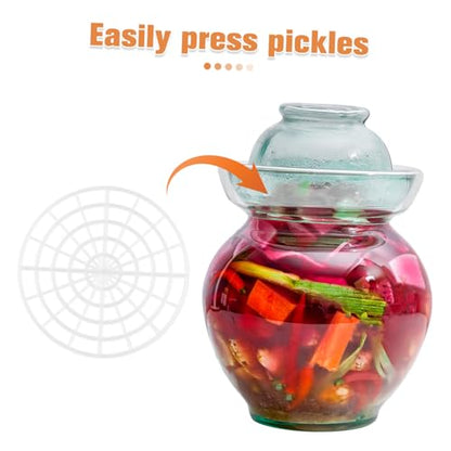 Ipetboom 5pcs Round Mesh Fermenting Press Rack for Pickling and Canning Vegetables Multifunctional Fermentation Weight Enhances Flavor Absorption and Easy to Clean Vegetable Press Tools