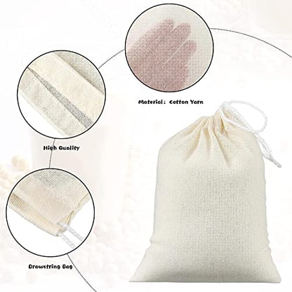 MyLifeUNIT Soup Bag, Cotton Mesh Bag for Large Size 10" x 12", Set of 4 - size: 10 x 12 Inch