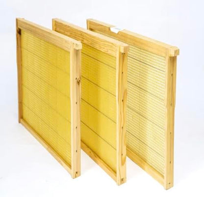 Bee Hive Langstroth Frames DEEP size 100% Bee Wax Foundation with Wire- 20 PACK