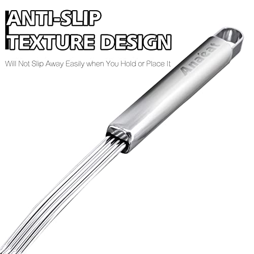 Anaeat Stainless Steel Spider Strainer Skimmer - Solid Kitchen Strainer Ladle with Long Handle for Cooking and Frying, Reinforced Double Coil Slotted Spoons for Pasta, Noodle, Spaghetti (5.5 Inch) - color: Double Coil 5.5 Inch