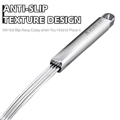 Anaeat Stainless Steel Spider Strainer Skimmer - Solid Kitchen Strainer Ladle with Long Handle for Cooking and Frying, Reinforced Double Coil Slotted Spoons for Pasta, Noodle, Spaghetti (7 Inch) - color: Double Coil 7 Inch