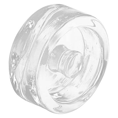 STOBAZA Glass Fermentation Weights for Wide Mouth Jars, 2 Pieces, 3.5 Inch Round, Clear
