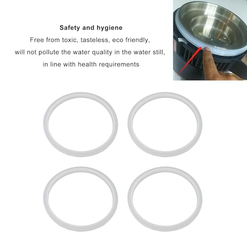 4PCS Silicone Sealing Ring for Water Distiller,Replacement Countertop Distiller Gasket,High Temperature Erosion Prevent Leakage O Sealing Ring for Distiller Parts(4L)
