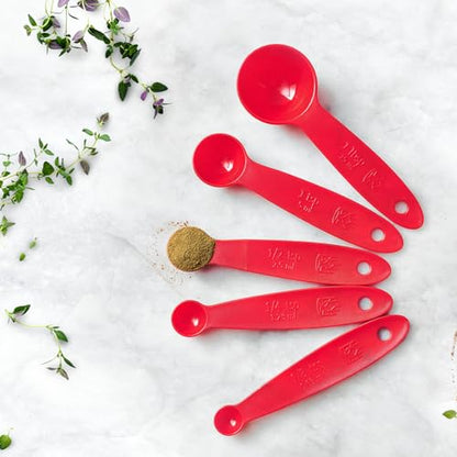 King Arthur Baking Company Lightweight Measuring Spoons, BPA- And PFAS-Free, 5-Piece Set, Precision Measures, For Baking And Cooking - style: Red - 5-Piece Set