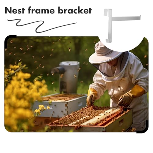 2pcs Stainless Metal Honeycomb Frame Holders Beekeeping Hive Stand Support Brackets for Full Frame Storage Rack Tool for Beekeeping Equipment