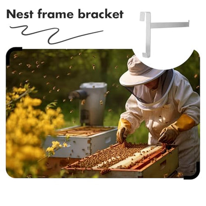 2pcs Stainless Metal Honeycomb Frame Holders Beekeeping Hive Stand Support Brackets for Full Frame Storage Rack Tool for Beekeeping Equipment