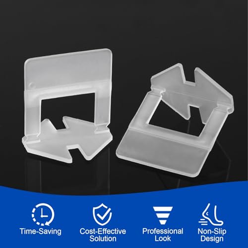 DGSL Tile Leveling System, 4650-Piece 1/8" Tile Spacers Clips Tile Tools, Tile Installation Tools for Professional Ceramic Tile and Stone Installation - size: 1/8 Inch*4650 Piece