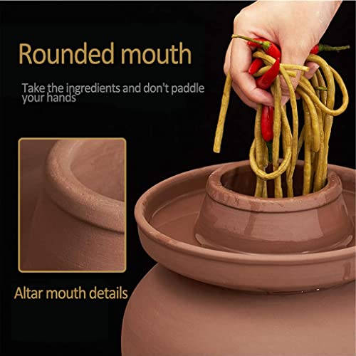 Traditional Chinese Porcelain Pickle Jar,Ceramic Fermentation Crock Pickling Pot,Ceramic Fermenting Jar With Water Seal Airlock Lid Stoneware Fermenter for Kimchi Sa 4KG - size: 4KG