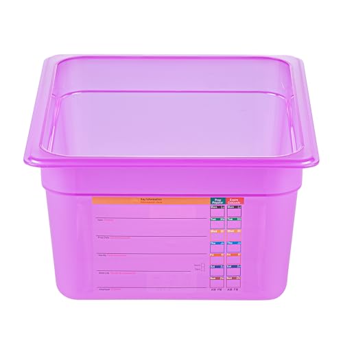 Restaurantware Food Storage Container 1 Pack of 9.5 qt Plastic Stackable Microwave-Safe Bin Dishwasher Safe Freezer Safe Purple Containers for Kitchen Storage - size: Half Size