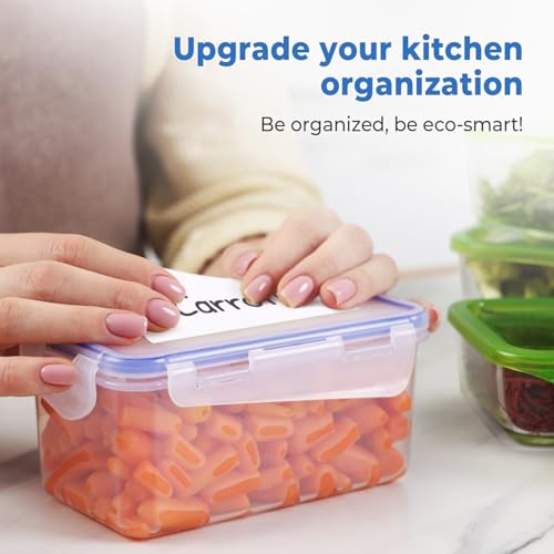 Removable Dry Erase Labels 3x4in 48pk, Reusable White Jar Pantry Stickers | Freezer and fridge safe, waterproof, wipe clean with marker, no residue, large size, pantry, jars, totes, meal prep, closet - style: 3x4"