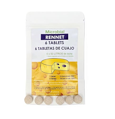 RENNET TABLETS/CUAJO TITANIUM / 6 TABLETS / 6 PASTILLAS / 6 TABLETTES