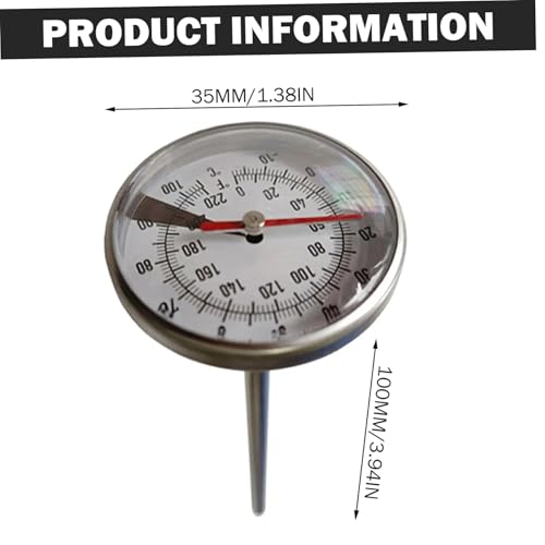 Liquid Thermometer Water Thermometer for Tea Kettle Stainless Steel Water Temperature with 1.4in Dial & 4in Probe Temperature Meter