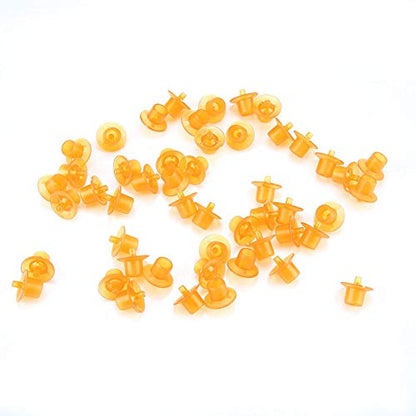AUNMAS 50pcs Beekeeping Queen Rearing Bee Cups, Queen Cell Cups Cell Cups Bee Keeper Equipment Tool Apiculture Supply Black (Orange) - color: Orange