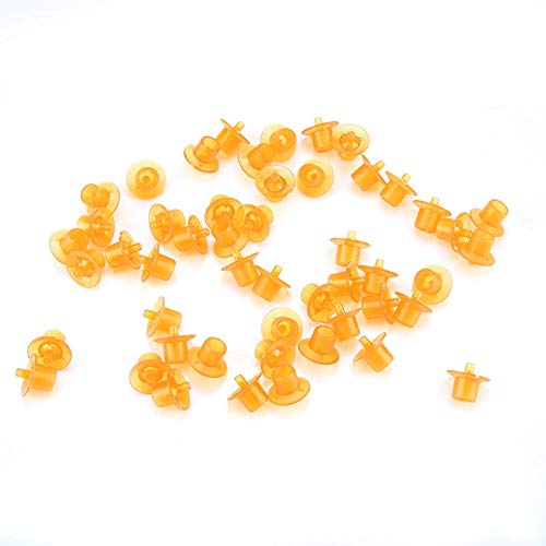 AUNMAS 50pcs Beekeeping Queen Rearing Bee Cups, Queen Cell Cups Cell Cups Bee Keeper Equipment Tool Apiculture Supply Black (Orange) - color: Orange