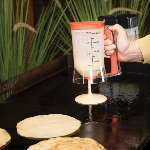 Plastic Batter Dispenser, Cast Iron Bacon Griddle Weight Press, 10 Inches Stainless Steel Omelet Egg Ring, Wood Wooden Crepe Spreader Spatula - size: One Size, style: 8 Piece Kit