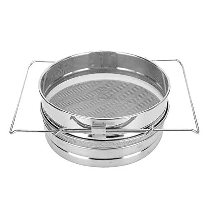 Honey Strainer Double Sieve Stainless Steel Anti Beekeeping Tool Accessory for Honey Filtration Beekeepers Durable Easy Cleaning